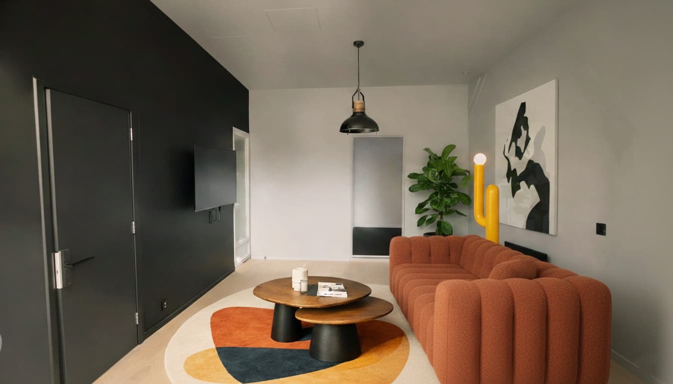 Espace d'entraînement de musculation avec leds de couleurs et équipements de fitness haut de gamme