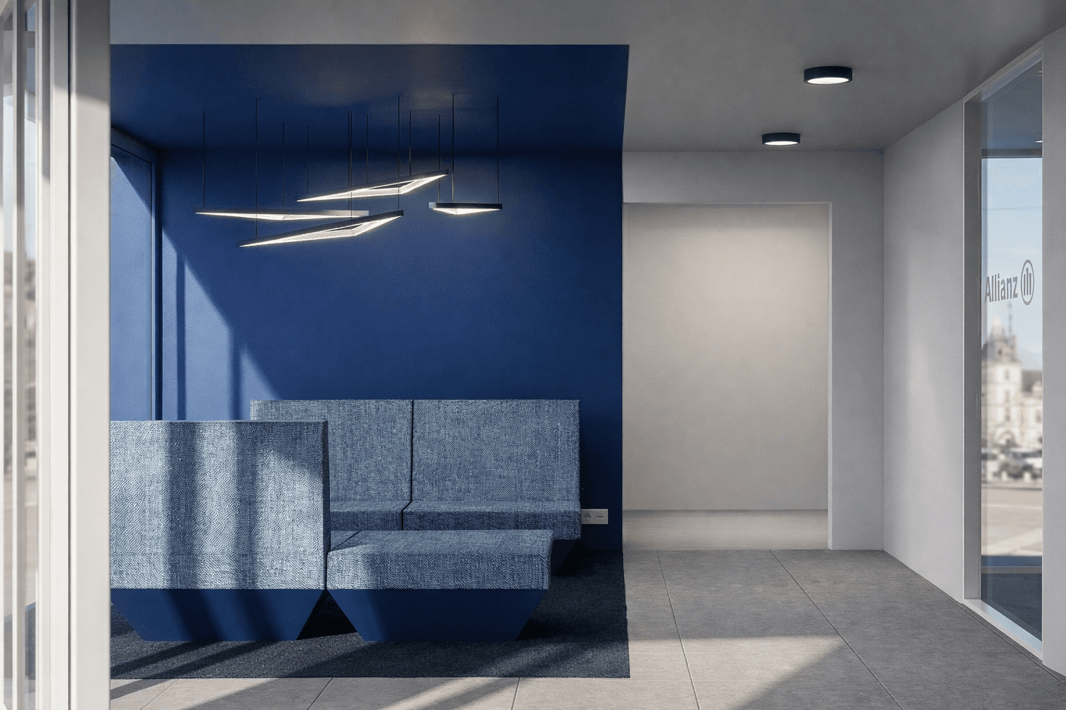 Zone de détente avec mobilier lounge